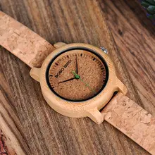 Handmade Wooden Couple Watch with Cork Strap #3