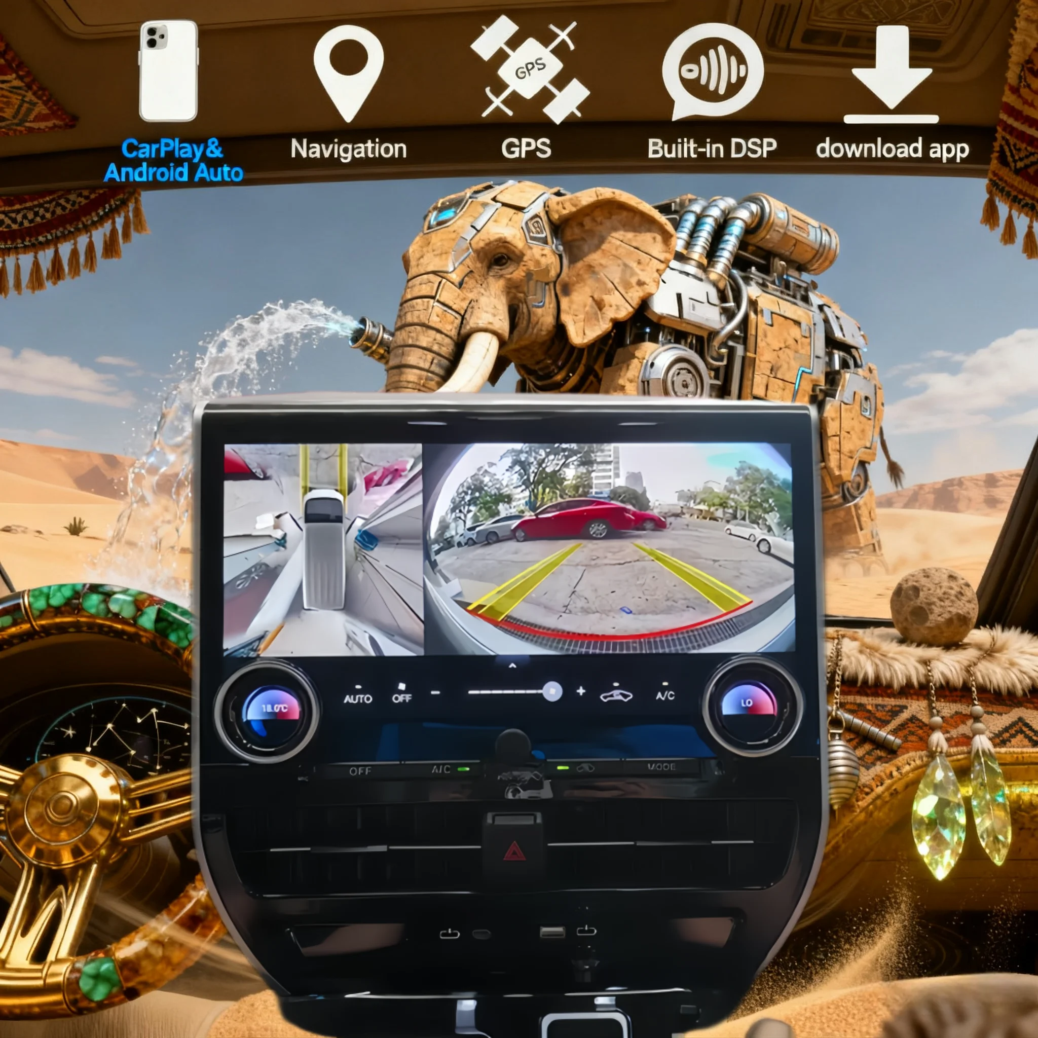 

15.7" Android 14 CarPlay Auto Car Radio For Toyota Alphard Vellfire 20 30 35 Serises A30 2008-2023 GPS Multimedia Stereo Player