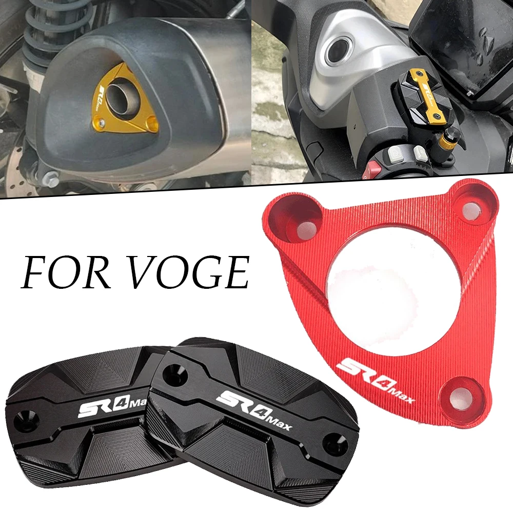 Image of Für VOGE SR4MAX SR350 SR4 MAX 2022-2024 2025 2026 CNC Motorrad Auspuff Endrohr Dekorative Schutzabdeckung Zubehör