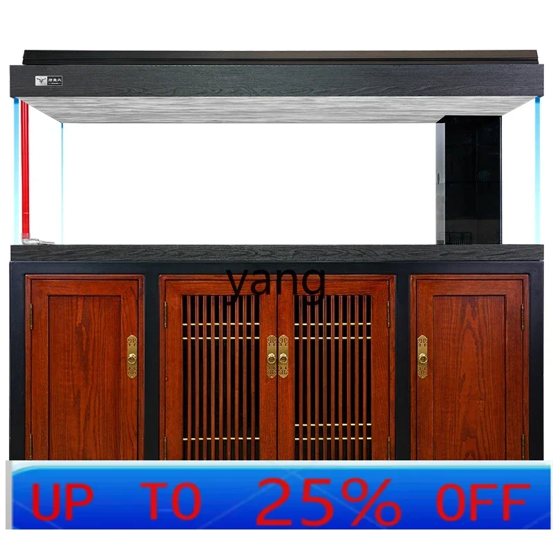 CX living room bottom filter ecological gold crystal ultra-white glass Chinese high-end solid wood arowana tank