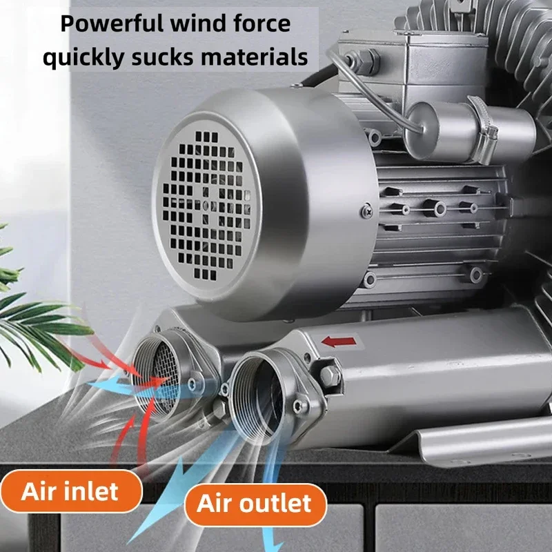 Elektrischer Ringgebläse, Hochdruck-Luftringgebläse, industrielles kompaktes Vortex-Luftgebläse für Aquakultur, Teich, Belüftung, Luftmesser