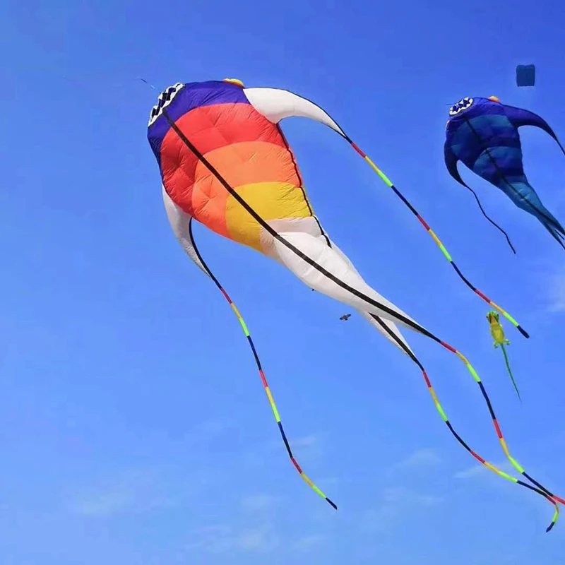 Large sea monster kite flying outdoor fun toys fish kites wind kites toy sports spinning top with rope Inflatable toys papalote