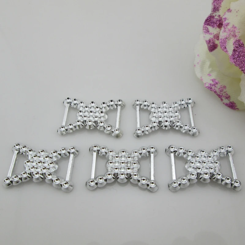 10pcs Silver Imitation Dress Belt Buckle Dectorative Art Deco