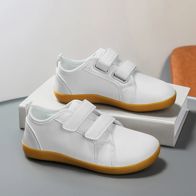 Children Casual Shoes Wide-toe Leather Sneakers for Kids Wear-resistant Anti-skid Walking Shoes 2026 New Trendy Trainers for Kid