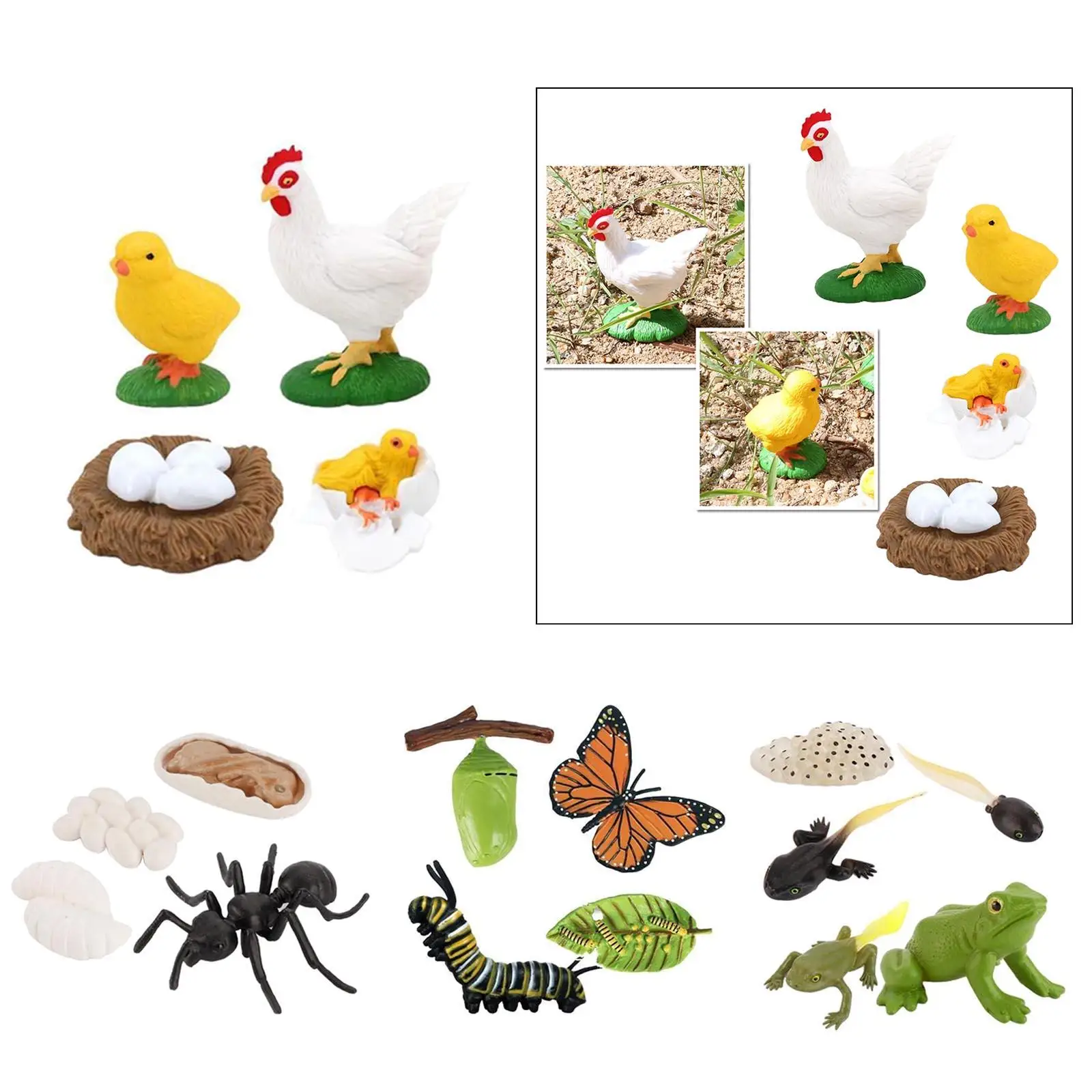 

kids children toy Simulation Set Growth Process Animal Figures Playset