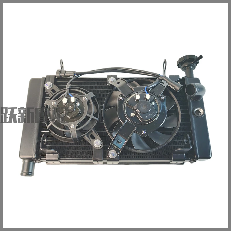 For Qjmotor SRK600 Accessorie Qjmotor SRK 600 Motorcycle Water Tank Assembly Heat Sink Fan Engine Cooler Cooling Box
