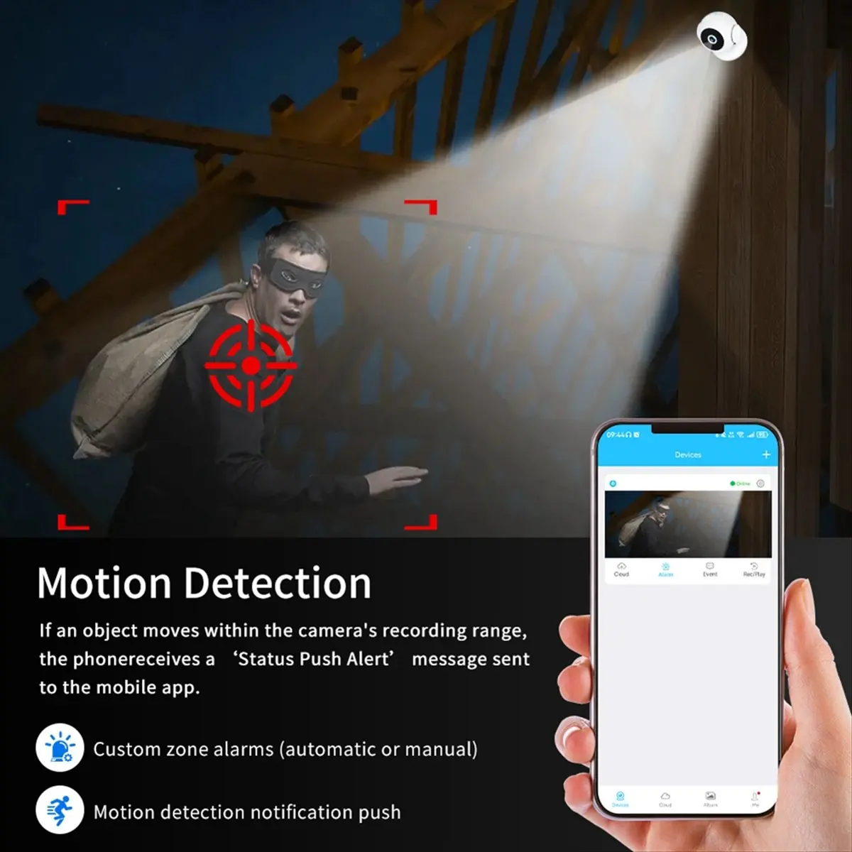

1080P HD Беспроводная камера безопасности WIFI IP-камера Умная радионяня наблюдения наружная камера ночного видения для дома
