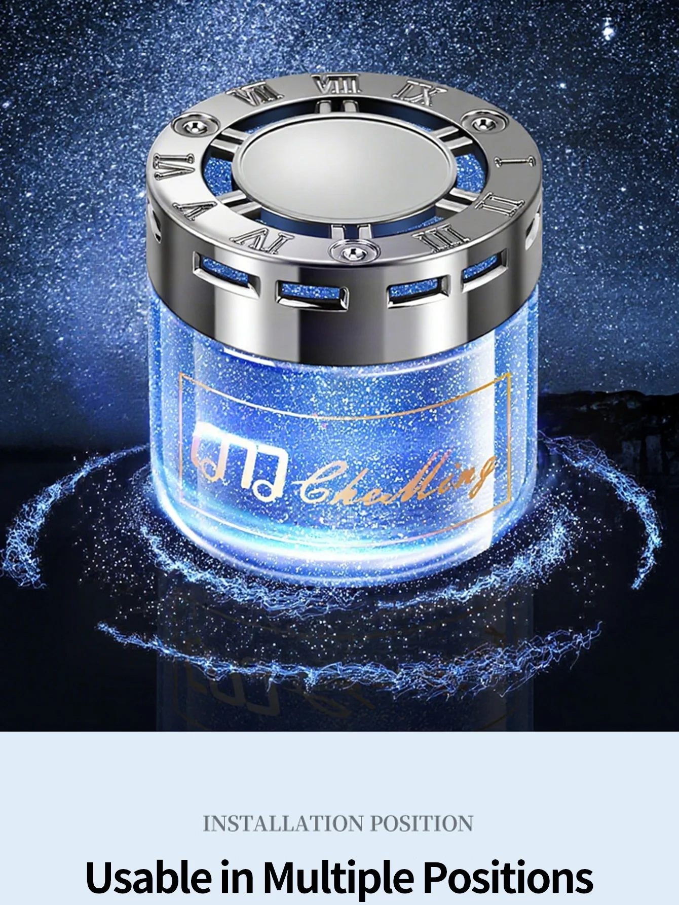 1 Stück im Auto montiertes Sternenhimmel-Treibsand-Aromatherapie-Festparfüm, langanhaltender Premium-Duft für Autos, neuer Stil für Männer und – Detail 5
