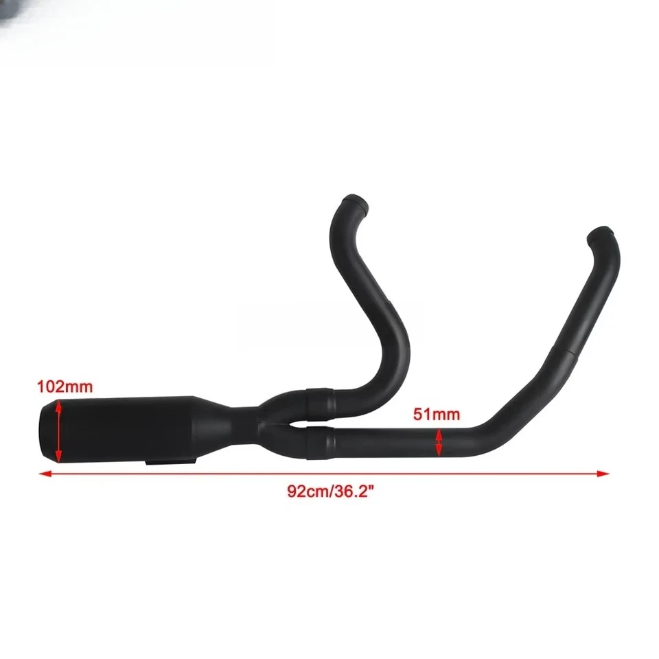 نظام عادم كامل للدراجة النارية 2-Into-1 من الفولاذ لدراجة Harley Road Glide FLTRX FLTRXST FLTRU 2017-2025 #6