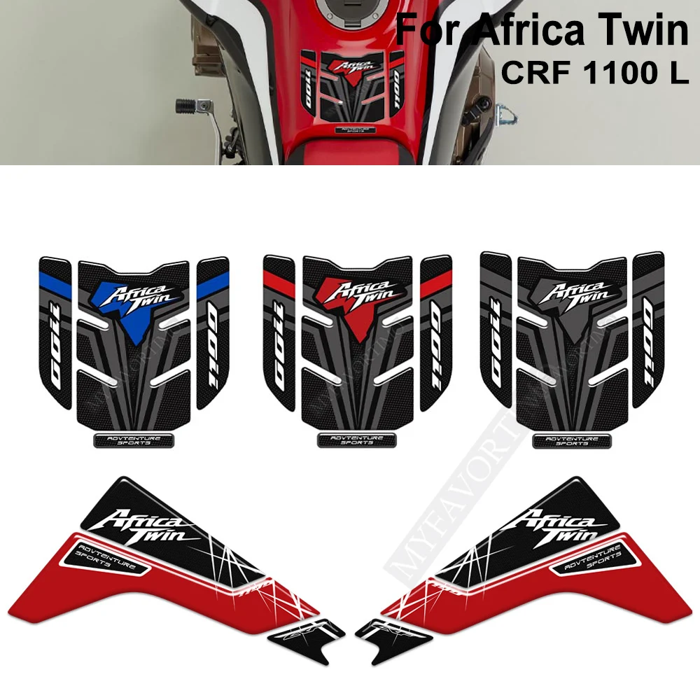 

For Africa Twin Honda CRF1100 CRF 1100 L ADV Set Tank Pad Protector Stickers Decal Kit Adventure