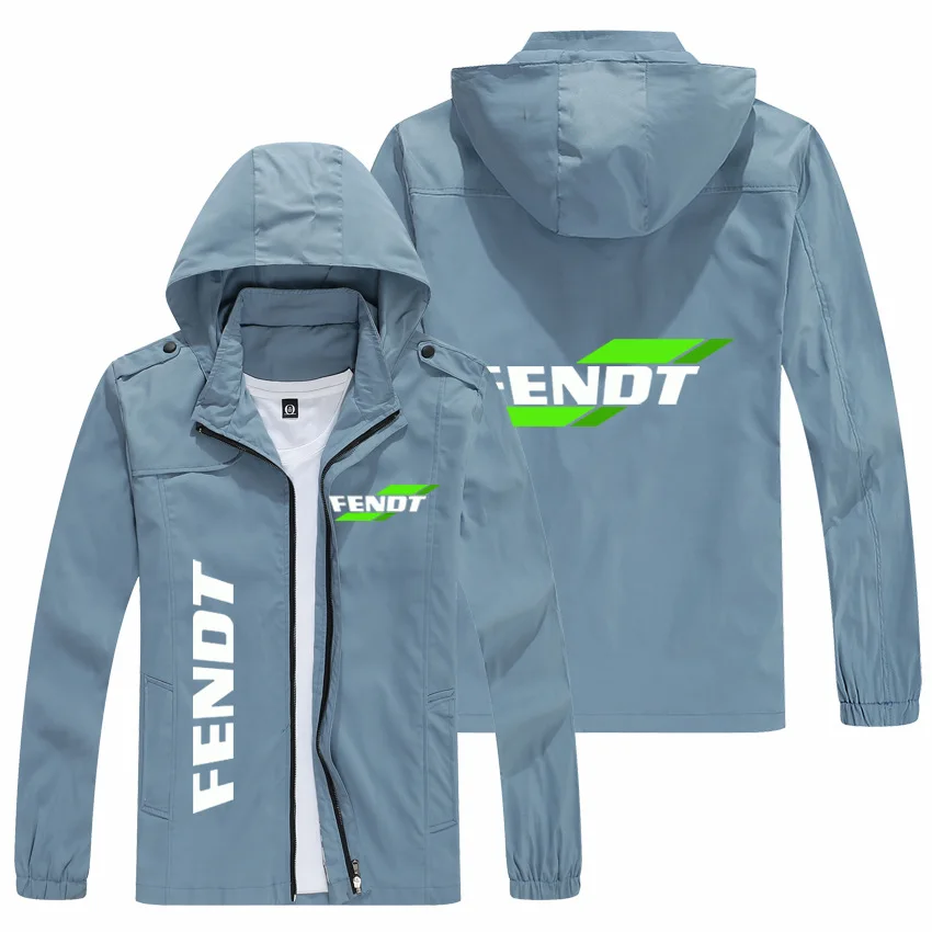 New Men's Fendt Tractor Logo Spring Autumn Long Sleeve Fashion Sportswear Casual Zipper Men's Bomber Jacket