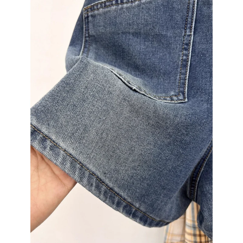 Vintage Embroidered Denim Shorts Women 2026 Summer New High Waist Wide Leg Hot Pants Casual Trendy All-match Jeans Shorts view 5