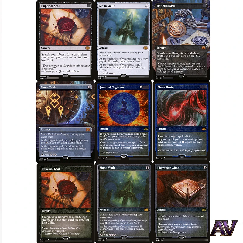 

Foil (17 PCS) Card Imperial Seal Force Negation Mana Drain Magical Proxy Cards Quality Proxy Gathering Game Trading Proxy Cards