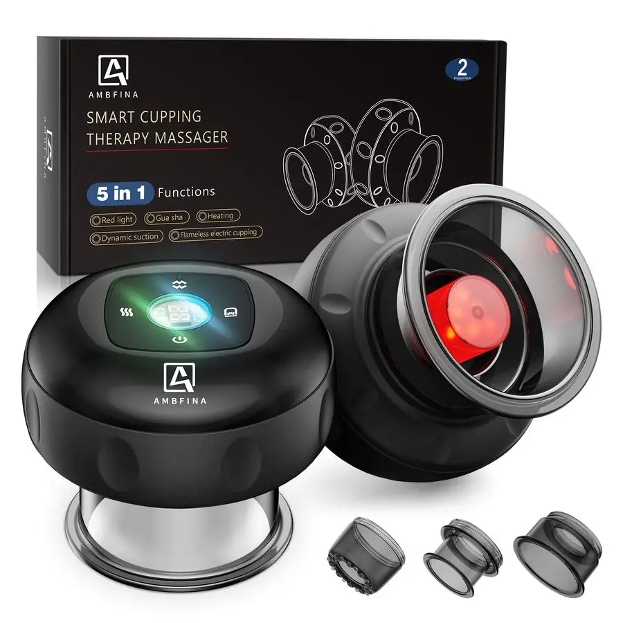 

Cupping Kit for Massage Therapy, 12 Levels Smart Dynamic Cupping Set with Red Light TherapyampHeat Penetrates for Targeted Pain