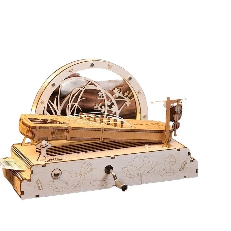 

Birthday gift for girls handmade three-dimensional puzzle music box tracks