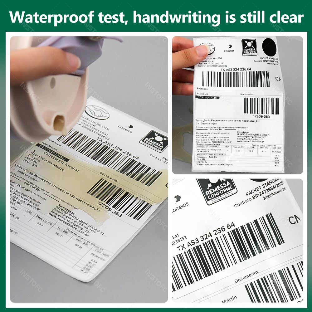 4"x6" Thermal Shipping Label Paper 100pcs or 500pcs Per Package Support UPS DHL Fedex Express Shipping Labels Printing