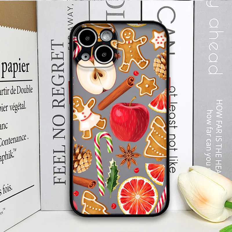 Engraçado natal temático gingerbreadman caso de telefone para samsung galaxy s25 ultra s24 fe s23 s22 plus s21fe 5g à prova de choque capa macia