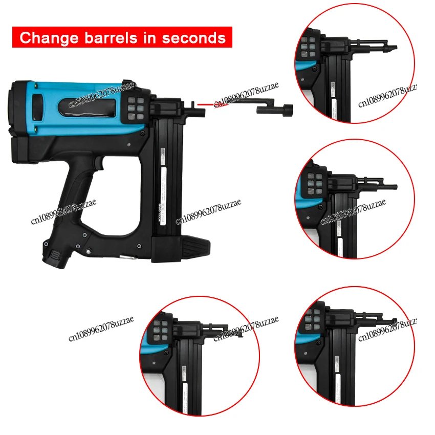 GSR40 Pneumatic Nail Gun Lithium Battery Gas Nail Gun Steel Air Stapler Pneumatic Tools for Frame and Trunking 110-220V