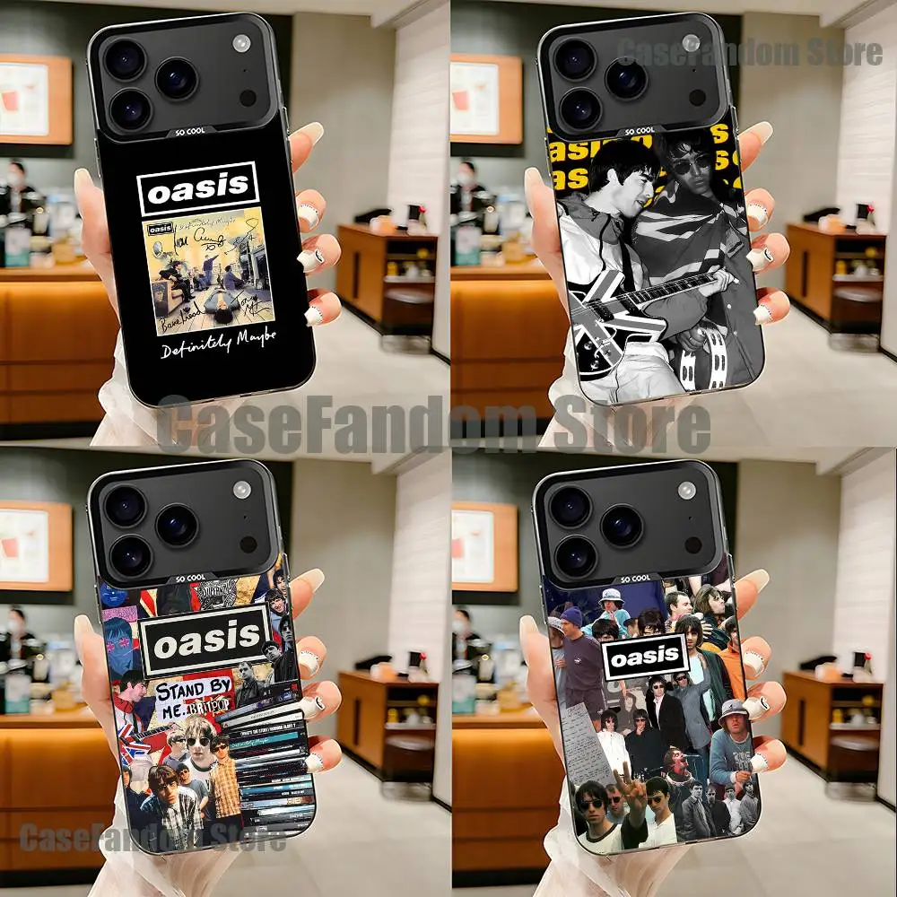 

Hot O-Oasis Band Black Matte Shockproof CoverPhone Case For iPhone 17,16,15,14,13,12,11,Pro,Max,Plus