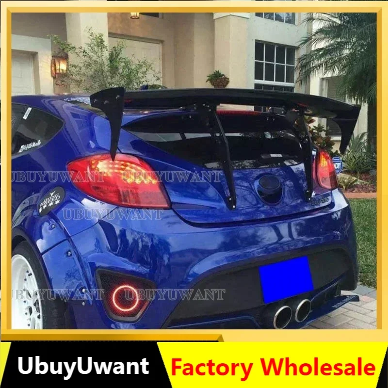 For Hyundai Veloster RSW Carbon Fiber Rear Boot Wing Spoiler Rear Roof Spoiler Wing Trunk Lip Boot Cover Car Styling 