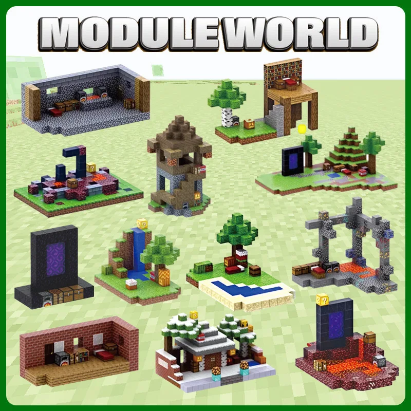 

80-384PCS Magnetic Building Blocks Mine World Magnet Set for kids Magnetic Construction Set Stem Sensory Toys for Children Gifts