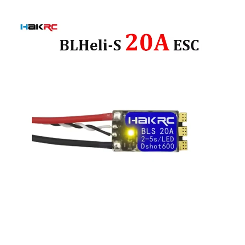 HAKRC BLS 20A F20A BLHeli-S Dshot150/300/600 2-5S Brushless Speed ESC Built-in RGB LED for FPV Racing Freestyle Drone