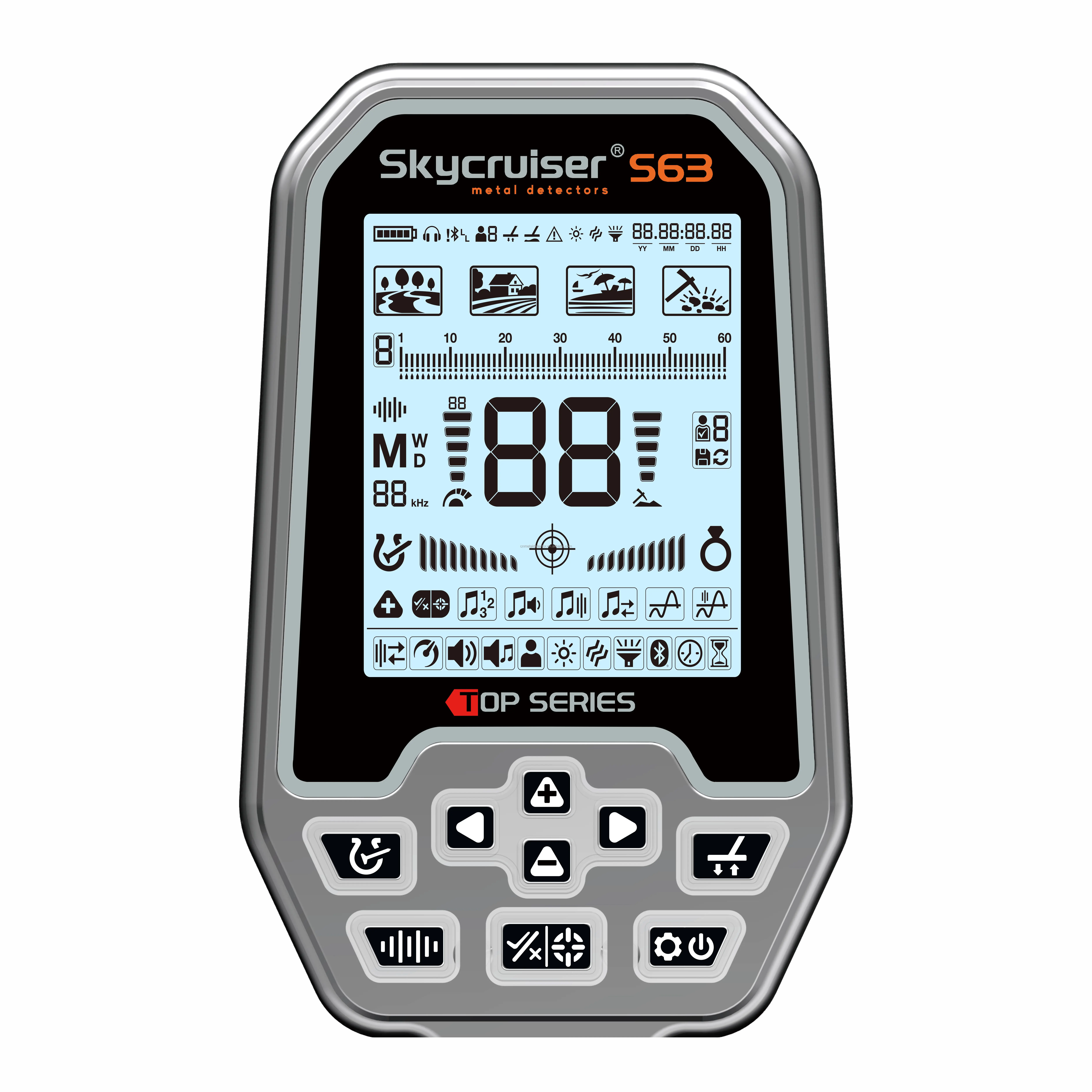 S63 Multi Frequency  Detector Deep Metal Finder With IP68  For High Accuracy Scanning