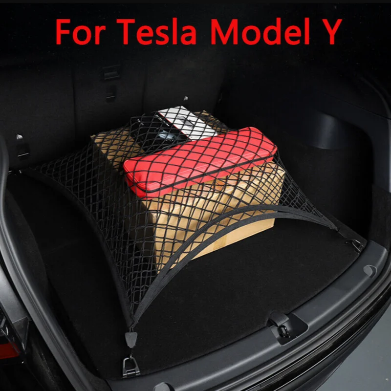 

Органайзер для багажника, эластичный сетчатый карман для хранения вещей для Tesla model Y