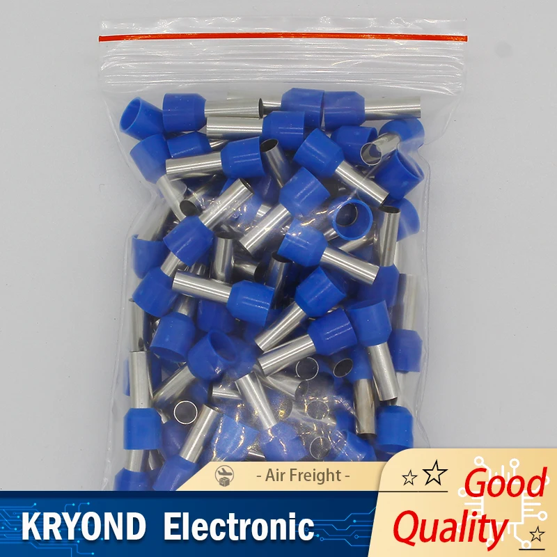 100PCS E10-12 Rohr Isolierklemmen 10mm2 Kabel Draht Crimp Stecker E-