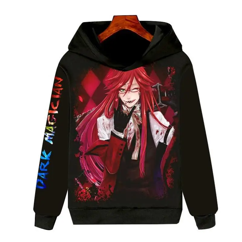 

New Black Butler Long Sleeve Hoodie 3D Clothing Unisex Fleece Warmth Youth Fashion Sports Cartoon Anime Design