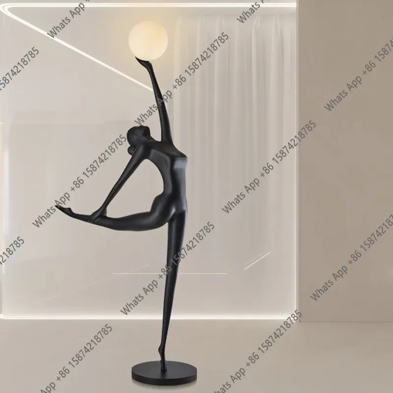 X69 Creative Abstract Figure Sculpture Ornament Sales Office Hotel Lobby Large Fiberglass Floor Installation Artwork