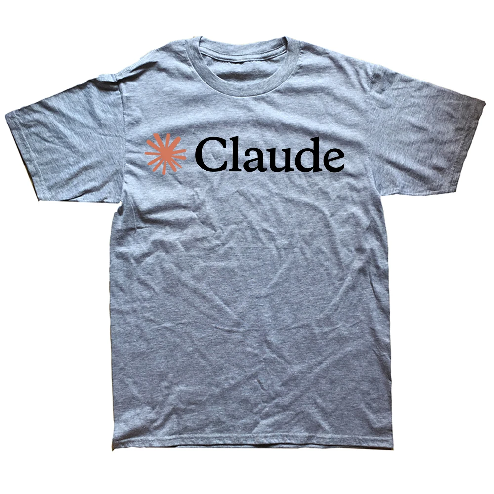 Anthropic Claude T-Shirt für Herren, Vintage, 100 % Baumwolle, Rundhals, Kurzarm, T-Shirt mit Grafikdruck – Detail 2