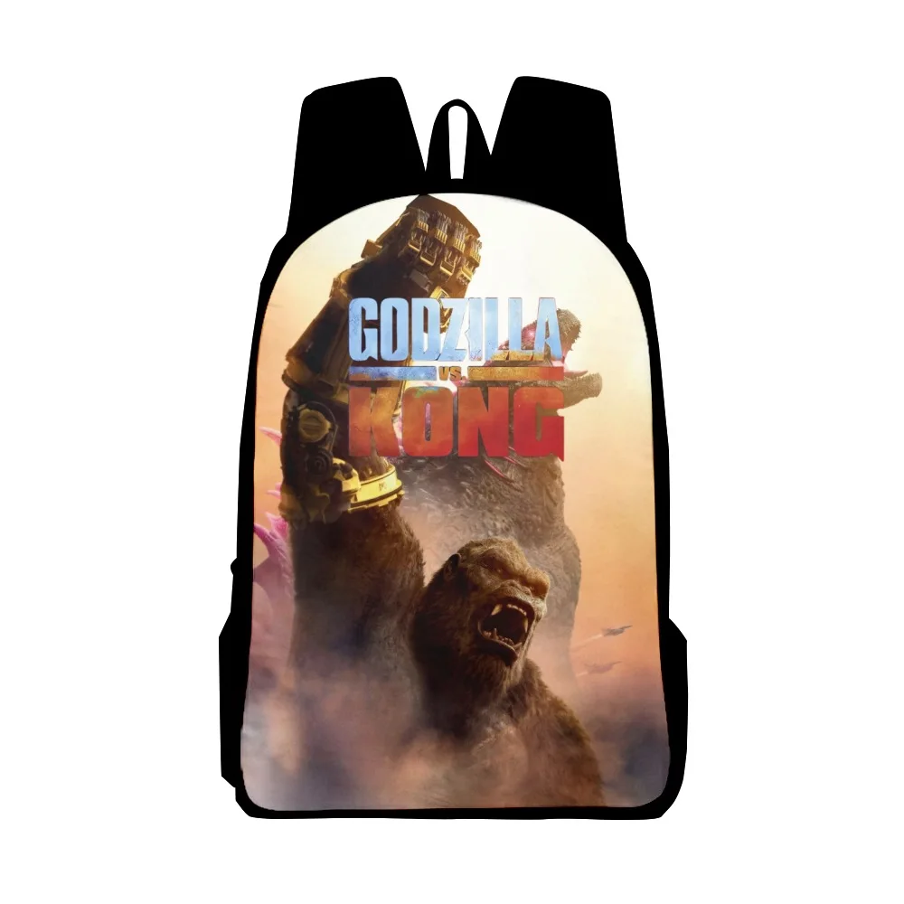 Godzillas VS KingKongs Backpack Anime Monster Action Figures Schoolbag School Outdoor Sport Travel Shoulders Bag Knapsack Gift