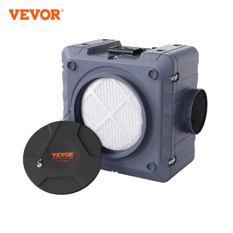 VEVOR Air Scrubber with 3-Stage Filtration Stackable Negative Air Machine 550/800 CFM  Air Cleaner with MERV10 Carbon H13 HEPA