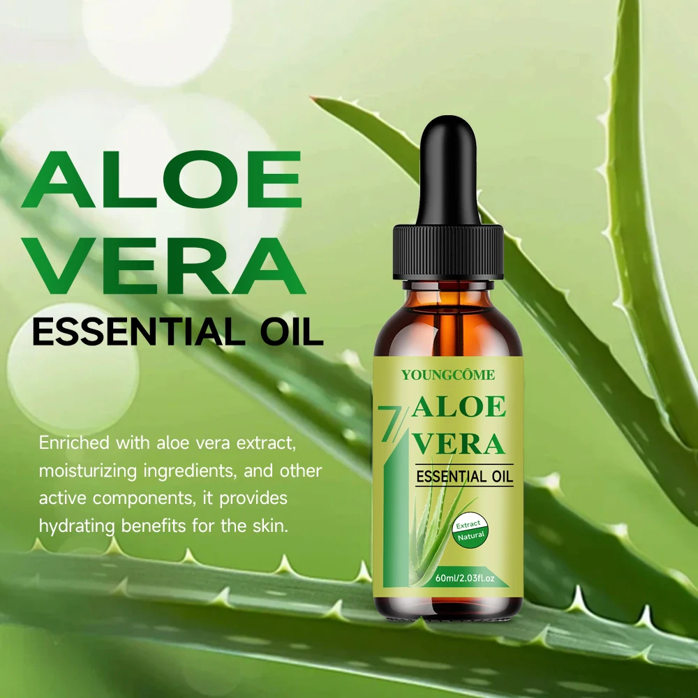 

Organic Aloe Vera Essential Oil Great for Hydrating, Strengthening & Nourishing Hair Growth & Sunburn Relief For Skin and Hair