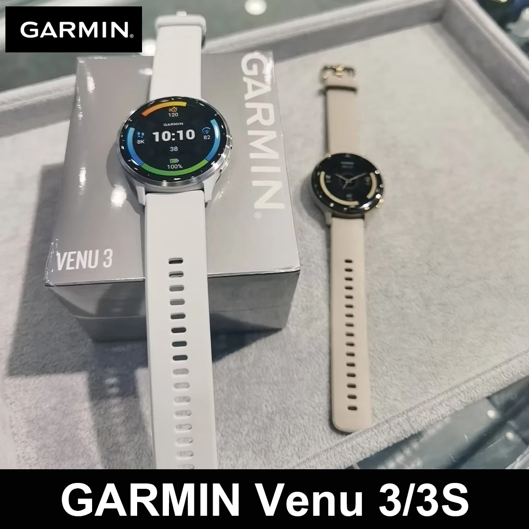 

Garmin Venu 3/3s 1,4-дюймовый сенсорный AMOLED-дисплей до 14 дней с сроком службы батареи в режиме умных часов Расширенные функции фитнеса
