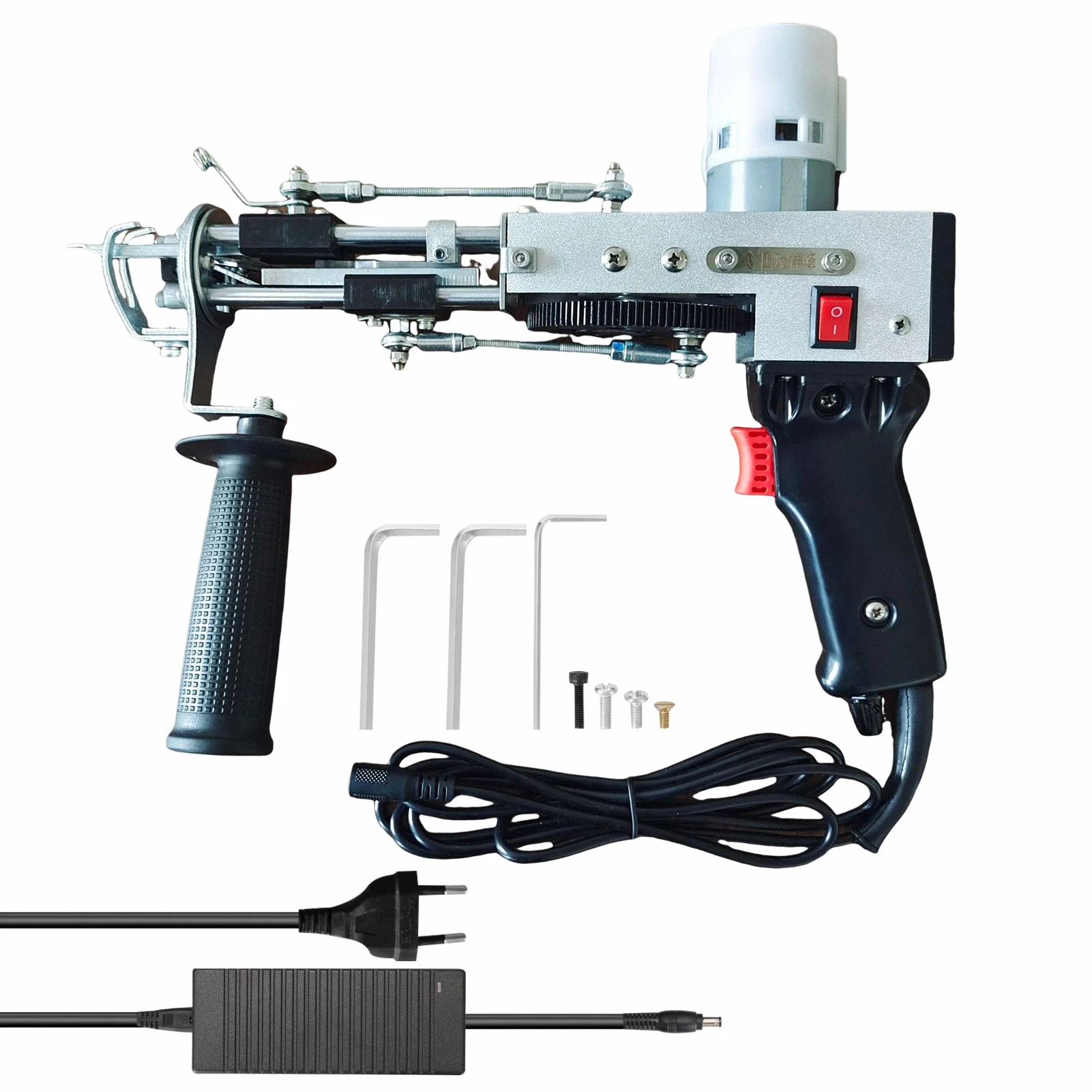 

Electric Carpet Tufting Weaving Machine blue-US plug blue-EU plug 100-240V 50-60Hz 4-14mm loop-pile 7-19mm cut-pile 5-45