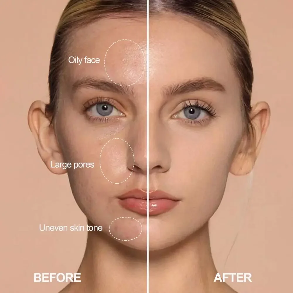 8-farbiges 2-in-1-Puder zur gepressten Einstellung |   Ölkontrollierende, vollflächige Verbergen |   Mattes, glattes, langlebiges Gesichts-Make-up