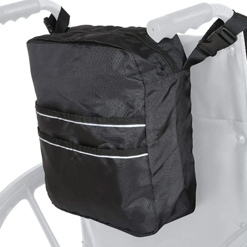 

Large Capacity Wheelchair Storage Bag Waterproof 420D Oxford Cloth Wheelchair Backpack Reflective Strips Portable