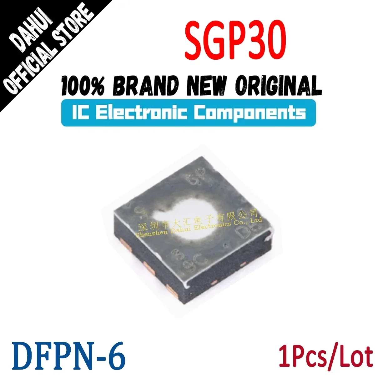 

(1 Pcs )100% New SGP30 DFN-6 Digital multi-pixel Gas Sensor chip Ic In Stock