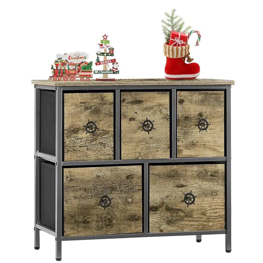 

5 Drawers Dresser For Bedroom,Fabric Dresser Storage Tower Cabinet,Organizer For Living Room, Nursery, Closets,Entryway,