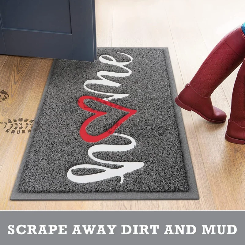 

Entrance Hallway Household Silk Loop Water-Absorbent Non-Slip Floor Mat, Dirt-Resistant and Cuttable