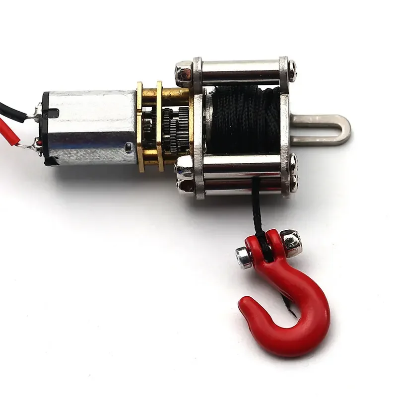 Metal Auto Winch 3CH Remote Control for 1/12 1/16 RC Car, Compatible with WPL MN D90 JJRC LDP06, Upgrade Parts