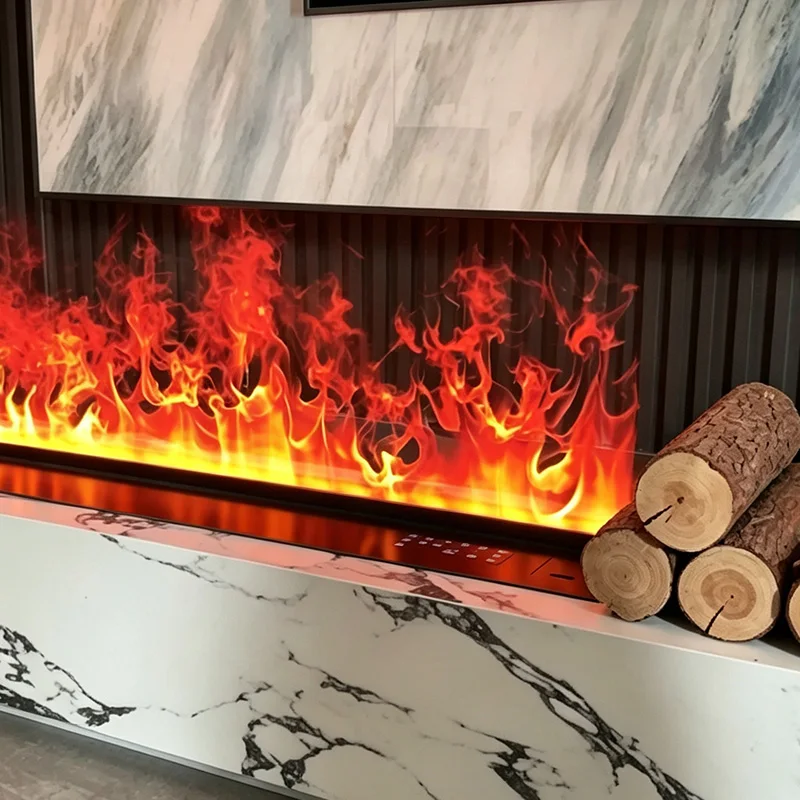 French Style Built-In Electric Fireplace LED Flame 3D  Steam Remote Control Household Hotel Use Water Mist Effects