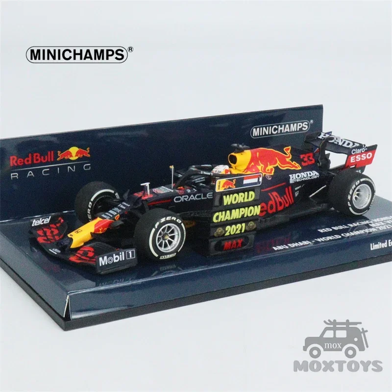 MINICHAMPS 1:43 2021 F1 RB16B #33 Max WINNER ABU DHABI W/PITBOARD Diecast Model Car