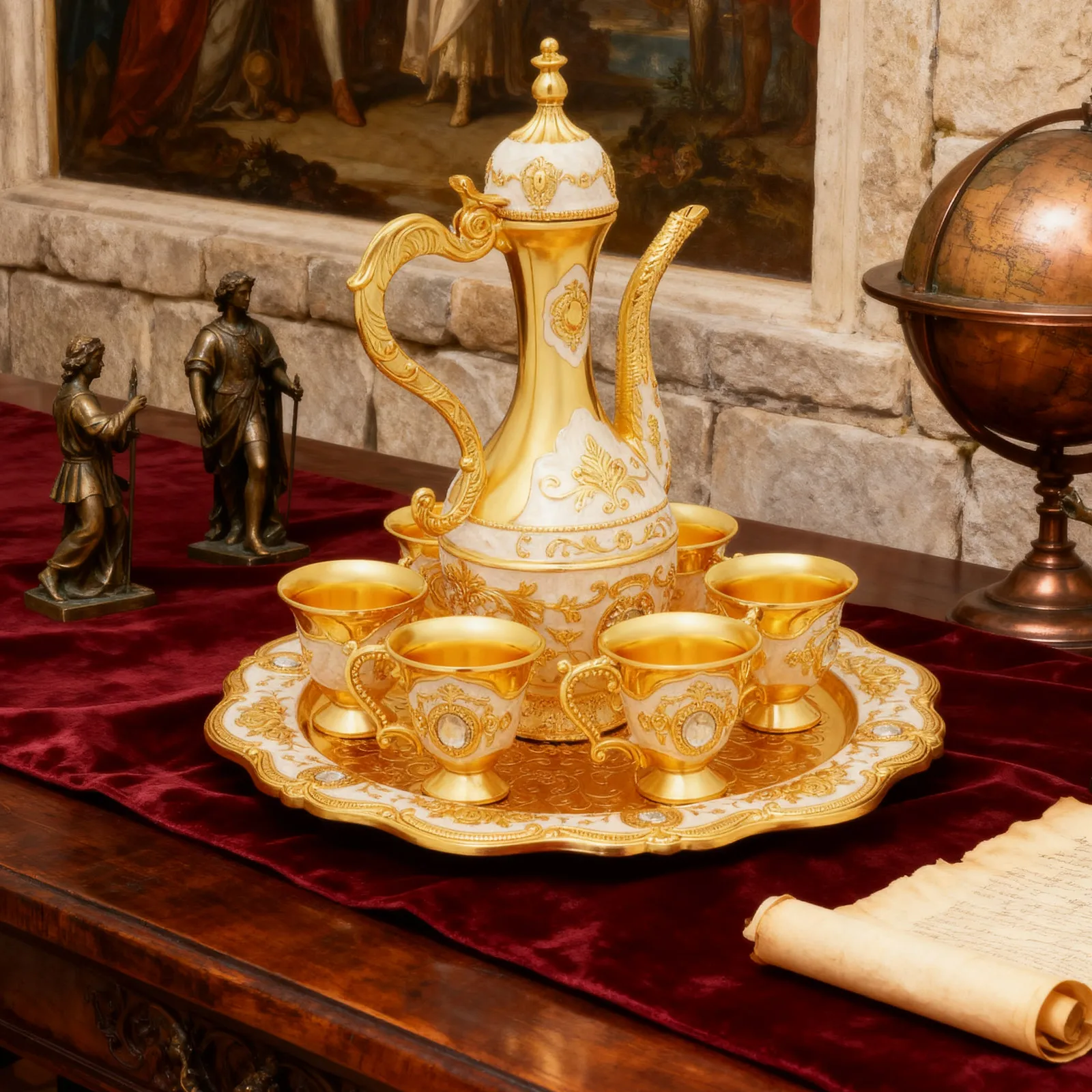 Teeservice mit Tablett, Vintag – Coffee Tea Gift Set Bewertung und Preis
