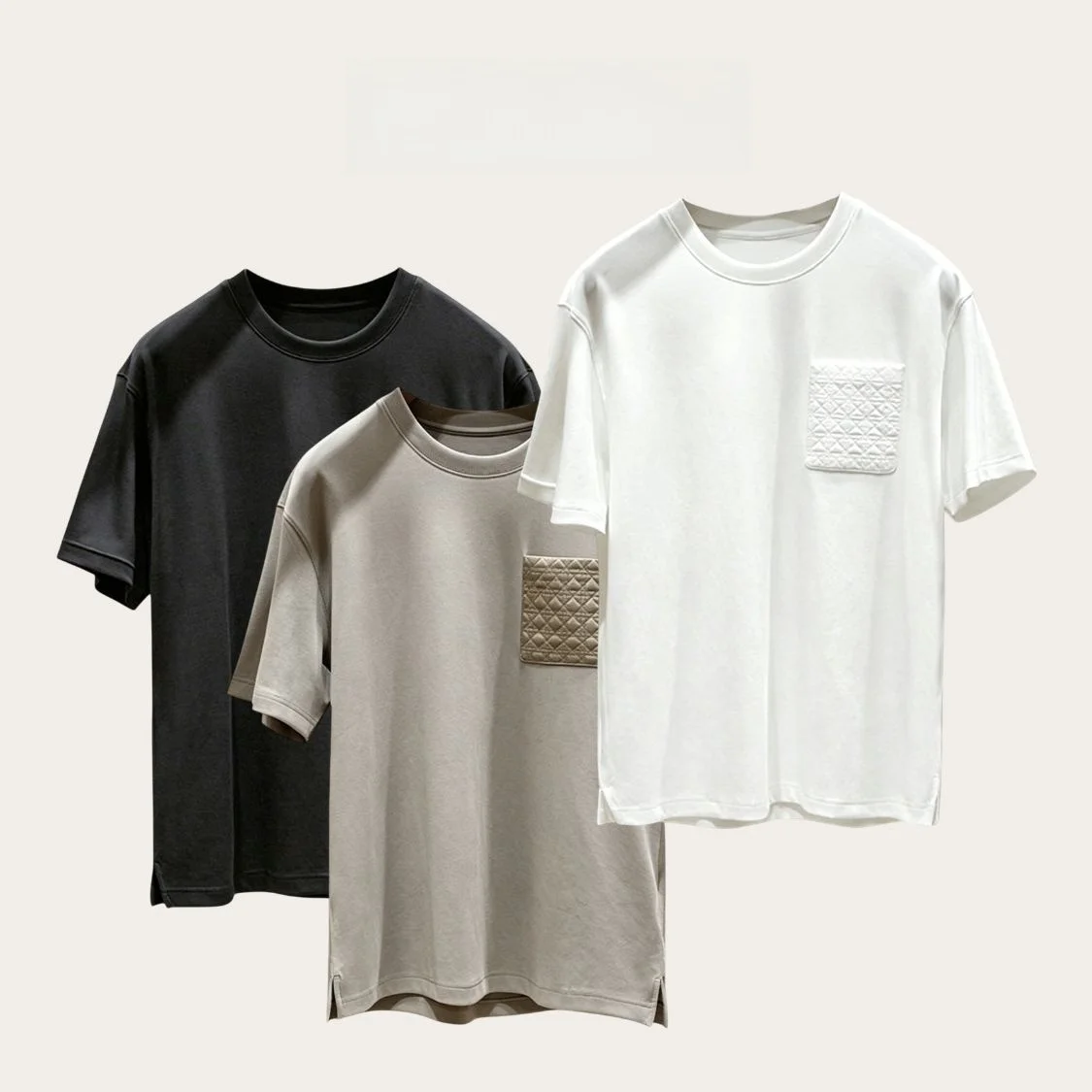 

Elegant Men's Knitted Short Sleeve T-Shirt with Embroidery 100S Silk Wool Henry Collar Fashionable Urban Sportswear