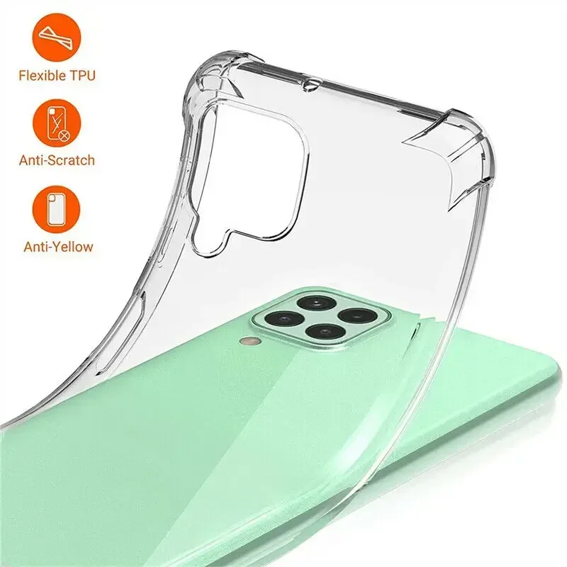 Case For Samsung Galaxy A22 5G 4G A82 A72 A52 A42 A32 A12 A02 Case Slim Shockproof Bumper Silicone Clear Soft TPU Phone Cover