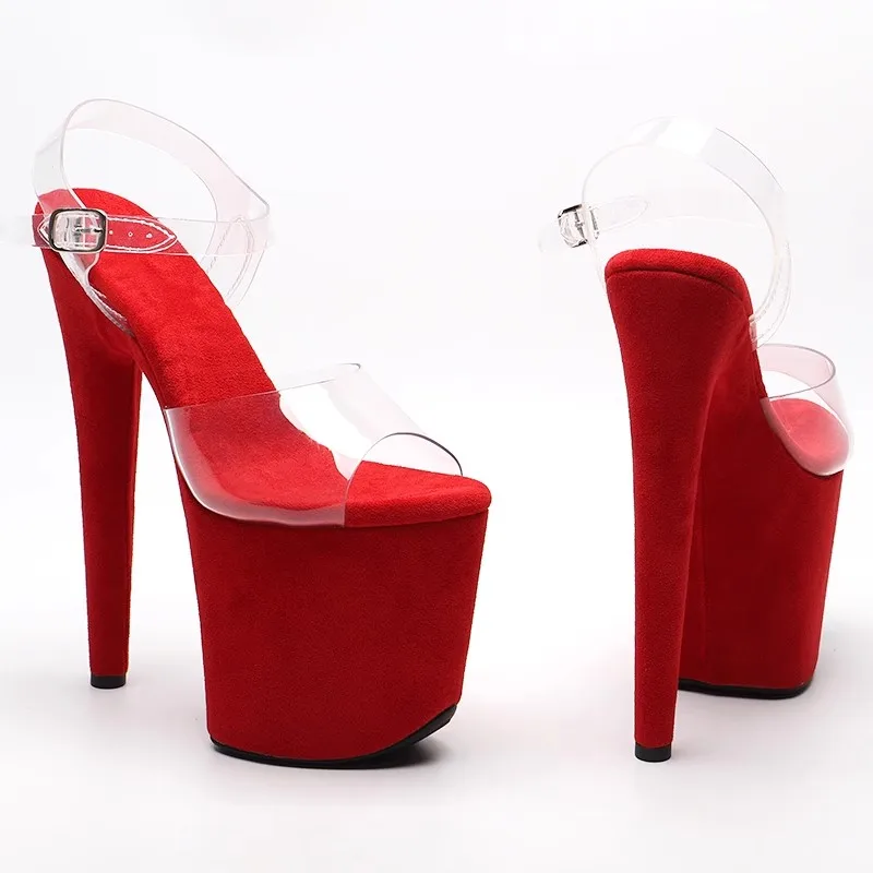 Sandales de soirée à talons hauts pour femmes, 2020 cm/8 pouces, dessus en PVC, chaussures de pole légiti, modèle 325