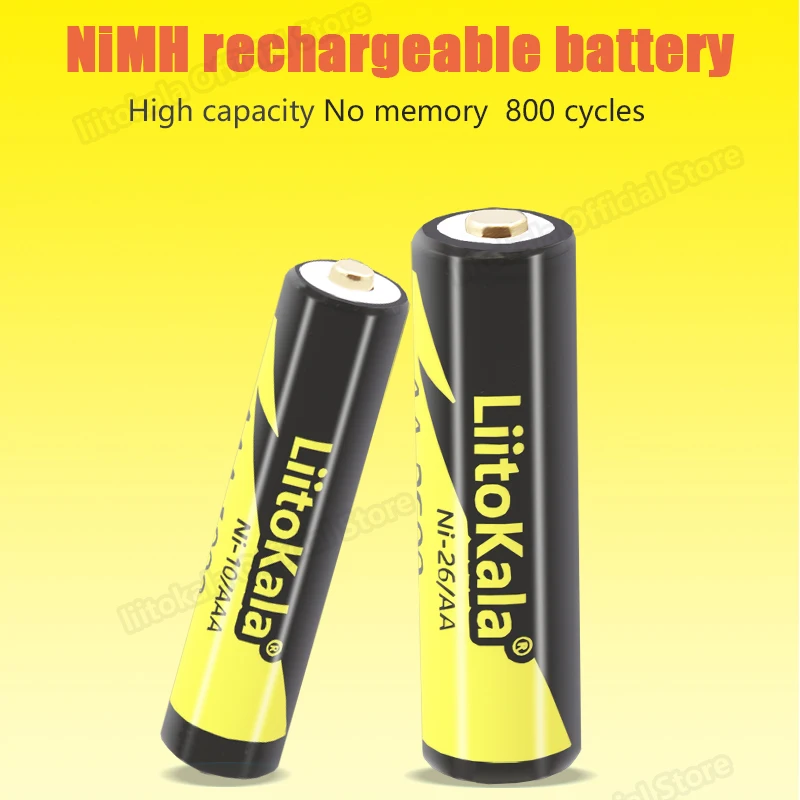 LiitoKala Ni-10/AAA 1.2V 1000mAh rechargeable battery AAA camera flashlight toy shaver pre charged nickel hydrogen battery